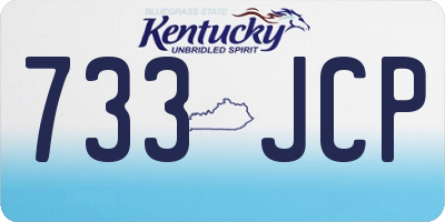 KY license plate 733JCP