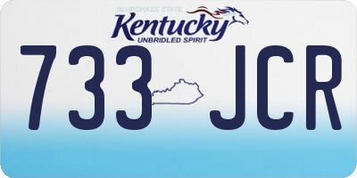 KY license plate 733JCR