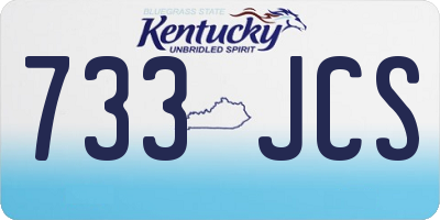 KY license plate 733JCS