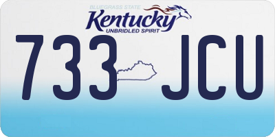 KY license plate 733JCU