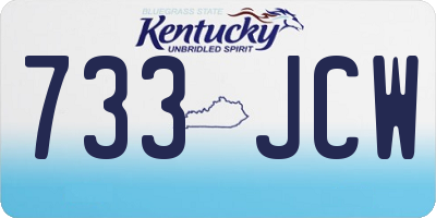 KY license plate 733JCW