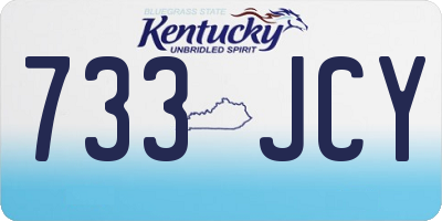 KY license plate 733JCY