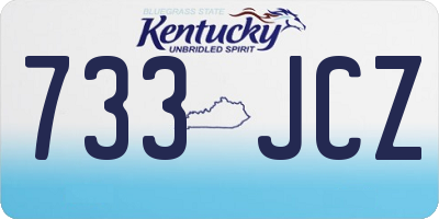 KY license plate 733JCZ