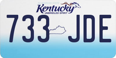 KY license plate 733JDE
