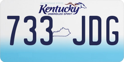 KY license plate 733JDG