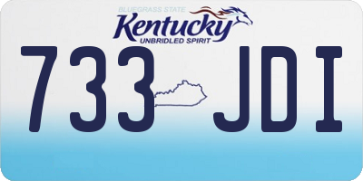 KY license plate 733JDI