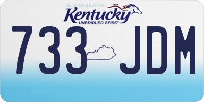 KY license plate 733JDM