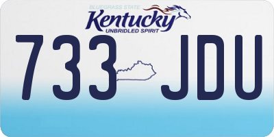 KY license plate 733JDU