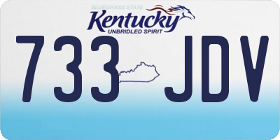 KY license plate 733JDV
