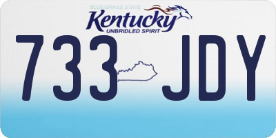KY license plate 733JDY