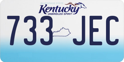 KY license plate 733JEC