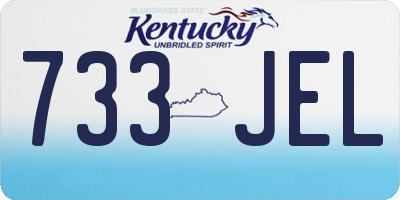 KY license plate 733JEL