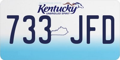 KY license plate 733JFD