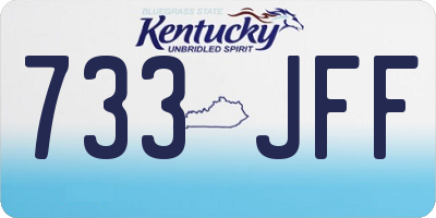 KY license plate 733JFF