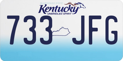 KY license plate 733JFG