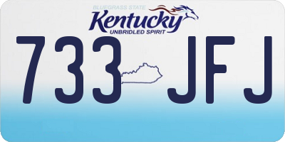 KY license plate 733JFJ