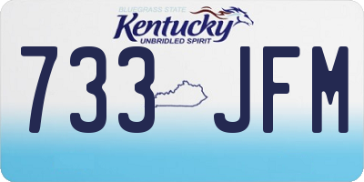 KY license plate 733JFM