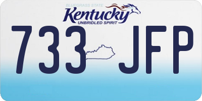 KY license plate 733JFP