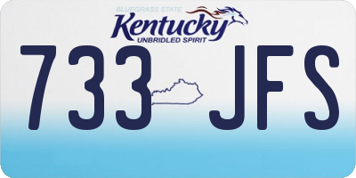 KY license plate 733JFS