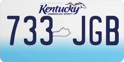 KY license plate 733JGB