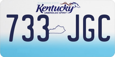 KY license plate 733JGC
