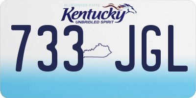 KY license plate 733JGL