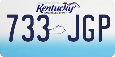 KY license plate 733JGP
