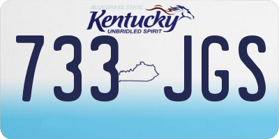 KY license plate 733JGS