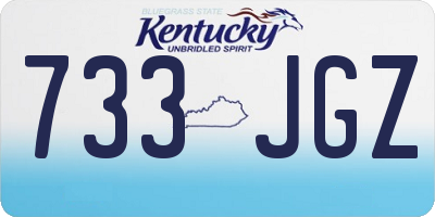 KY license plate 733JGZ