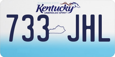 KY license plate 733JHL