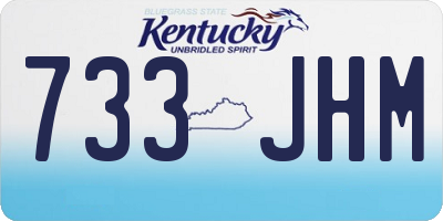 KY license plate 733JHM