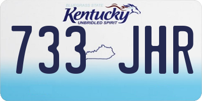 KY license plate 733JHR