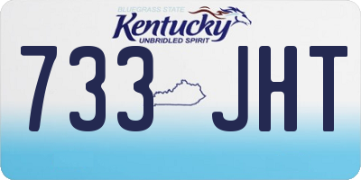 KY license plate 733JHT