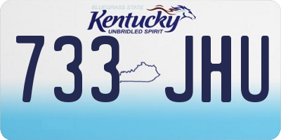 KY license plate 733JHU