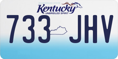 KY license plate 733JHV