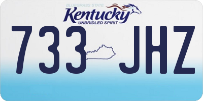 KY license plate 733JHZ