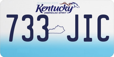 KY license plate 733JIC