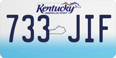 KY license plate 733JIF