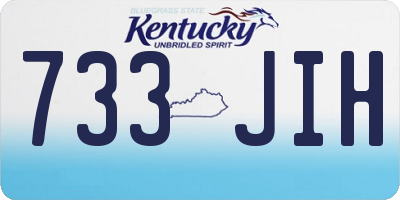 KY license plate 733JIH