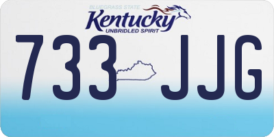 KY license plate 733JJG