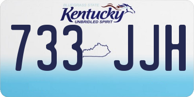 KY license plate 733JJH