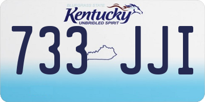KY license plate 733JJI