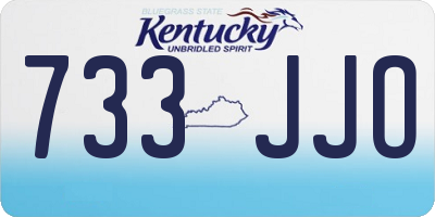 KY license plate 733JJO