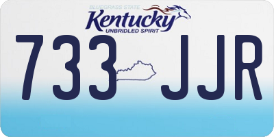 KY license plate 733JJR