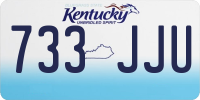 KY license plate 733JJU
