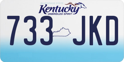 KY license plate 733JKD