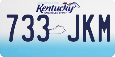 KY license plate 733JKM
