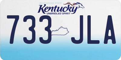KY license plate 733JLA