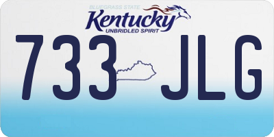 KY license plate 733JLG