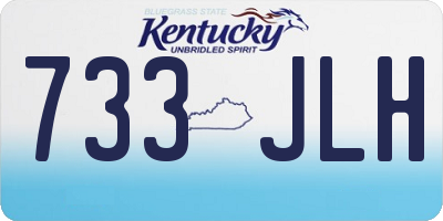 KY license plate 733JLH